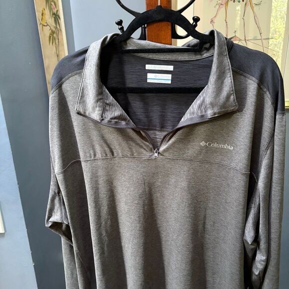 Men's Columbia Omni-Wick Grey 1/4 Zip Pullover Long Sleeve Shirt XXL - Picture 5 of 8
